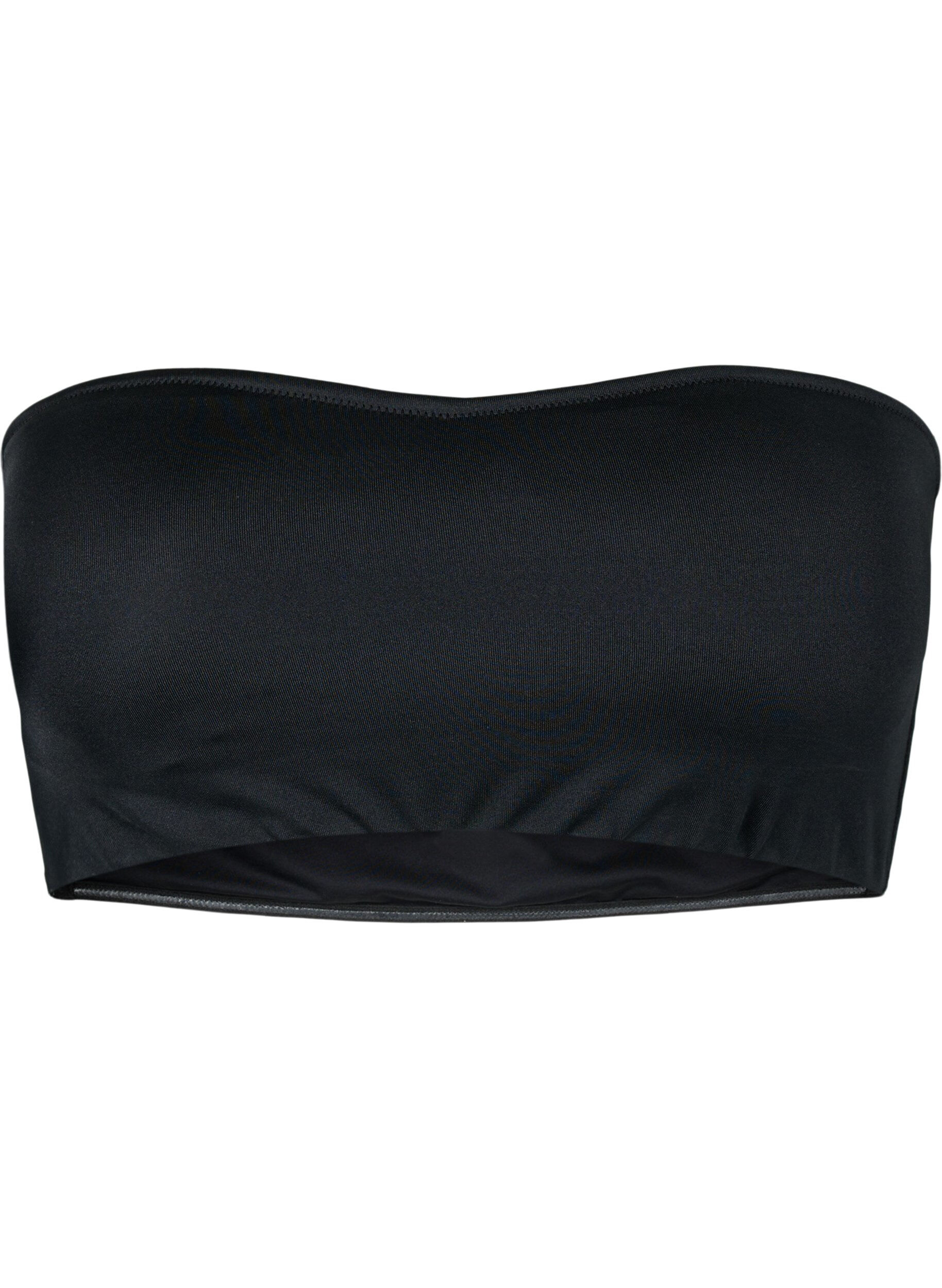 Einfarbiges Bandeau-Bikinioberteil