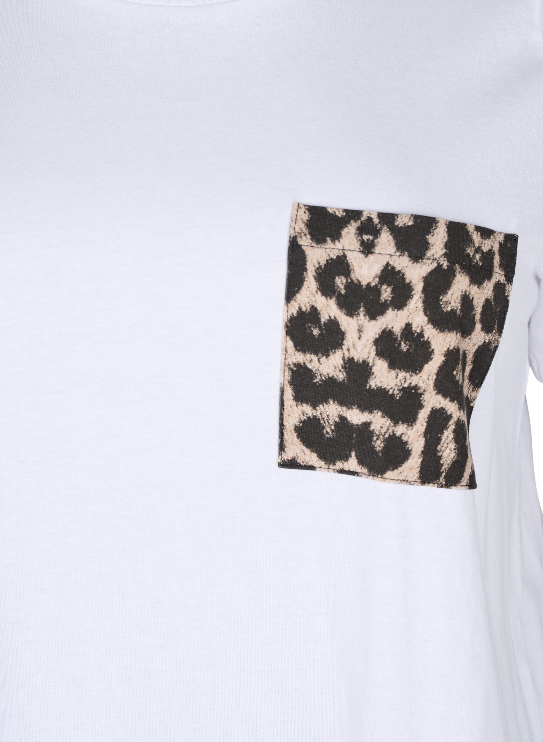 Zizzi T-Shirt mit Brusttasche, Wei&szlig;, Packshot image number 2