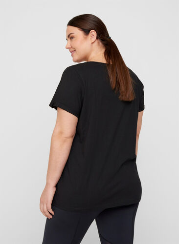 Trainings-T-Shirt mit Print, Black Motivated, Model image number 1