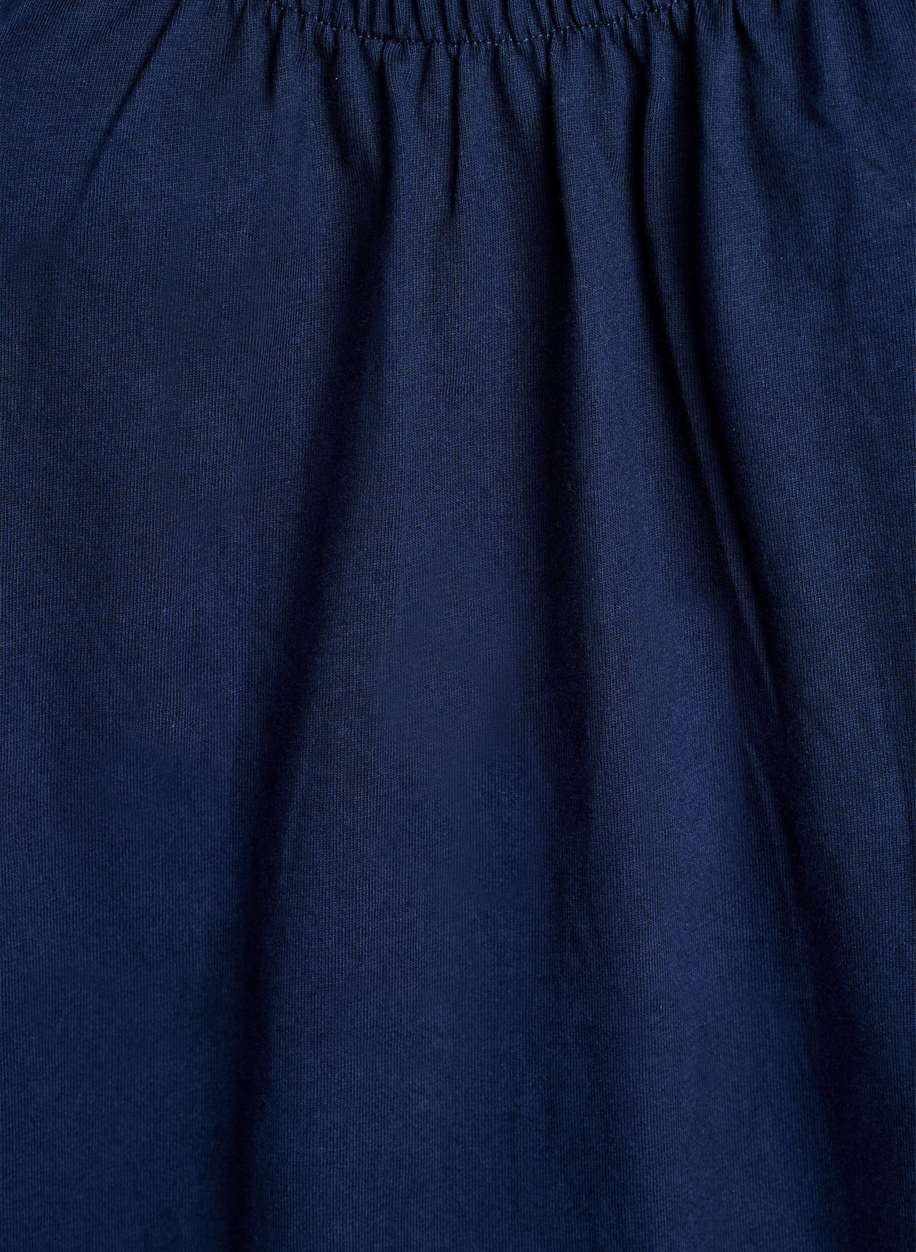 Zizzi Midi-Tr&auml;gerkleid aus Bio-Baumwolle, Blau, Packshot image number 2