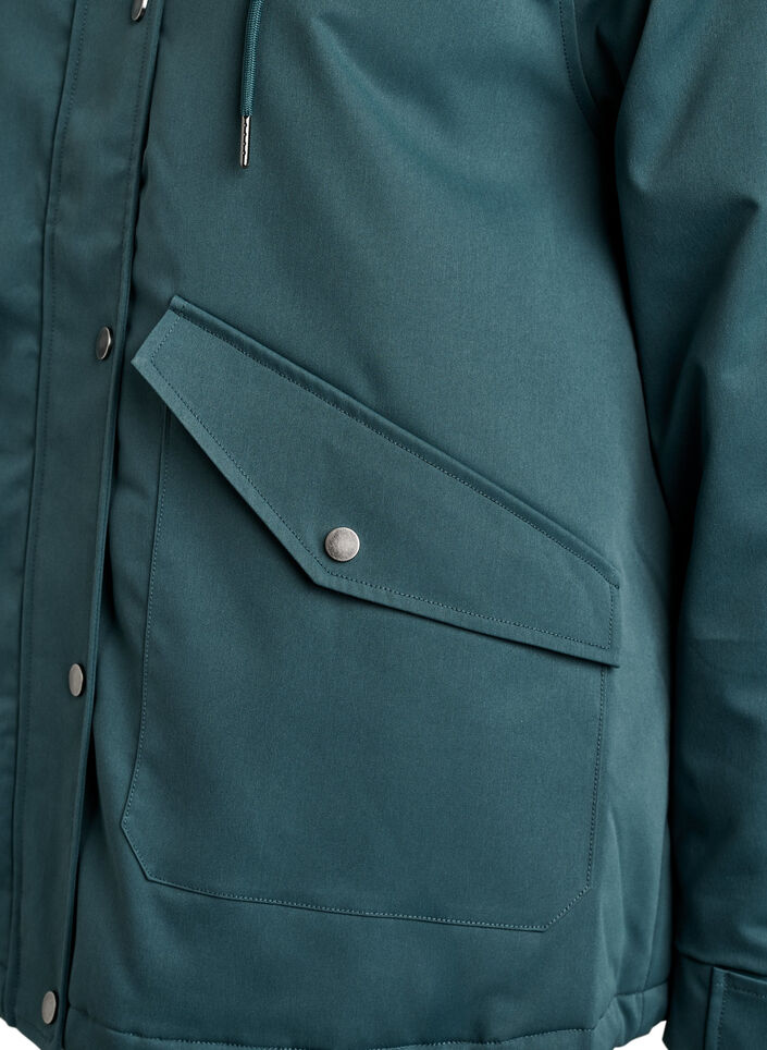 Gepolsterter Parka mit einer abnehmbaren Kapuze, Gr&uuml;n, Packshot image number 3