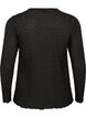Bluse mit Lochmuster und langen &Auml;rmeln, Schwarz, Packshot image number 1