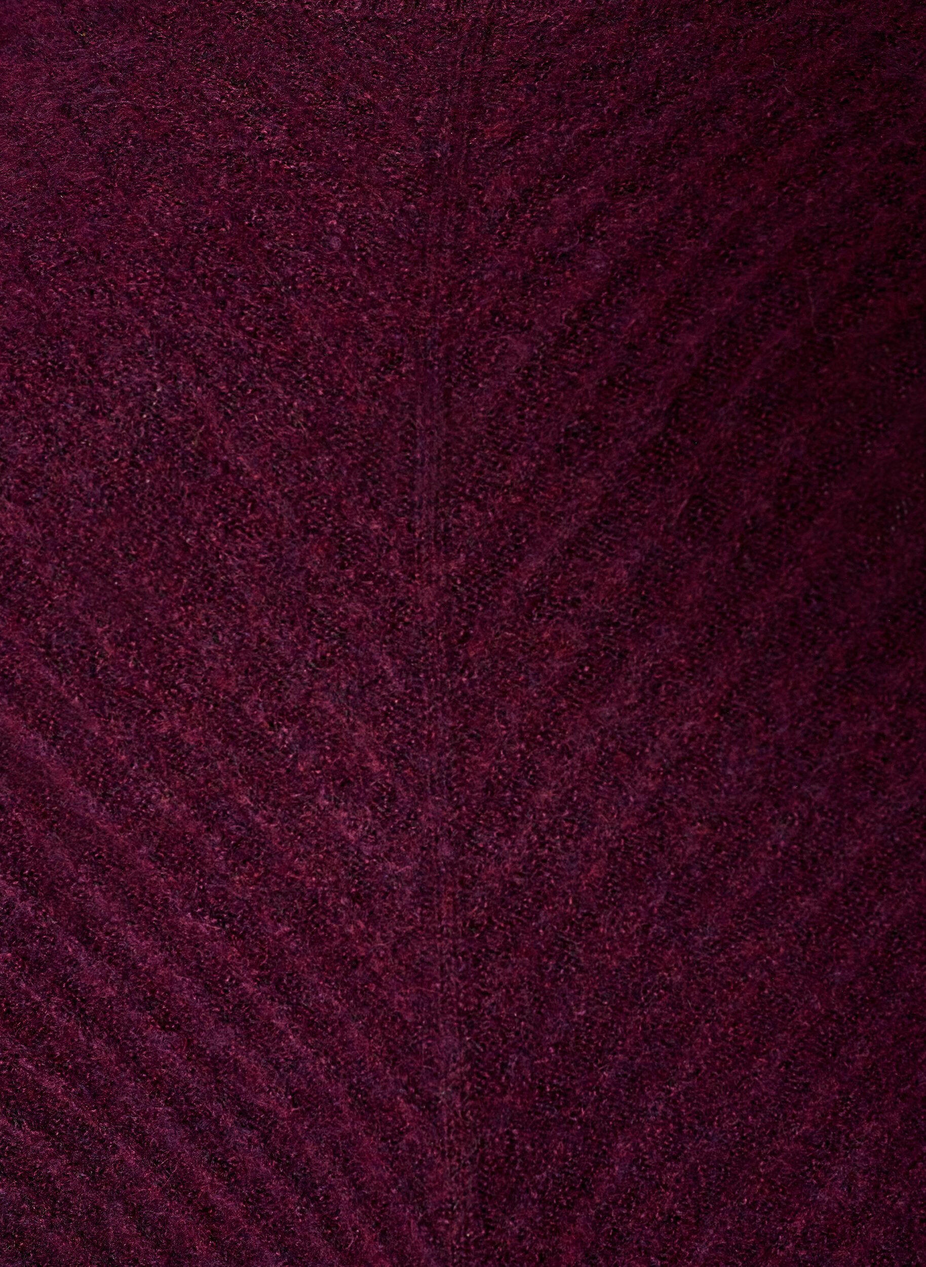 ZizziKurzes Strickkleid mit V-f&ouml;rmigem Strukturmuster, Rot, Packshot image number 2