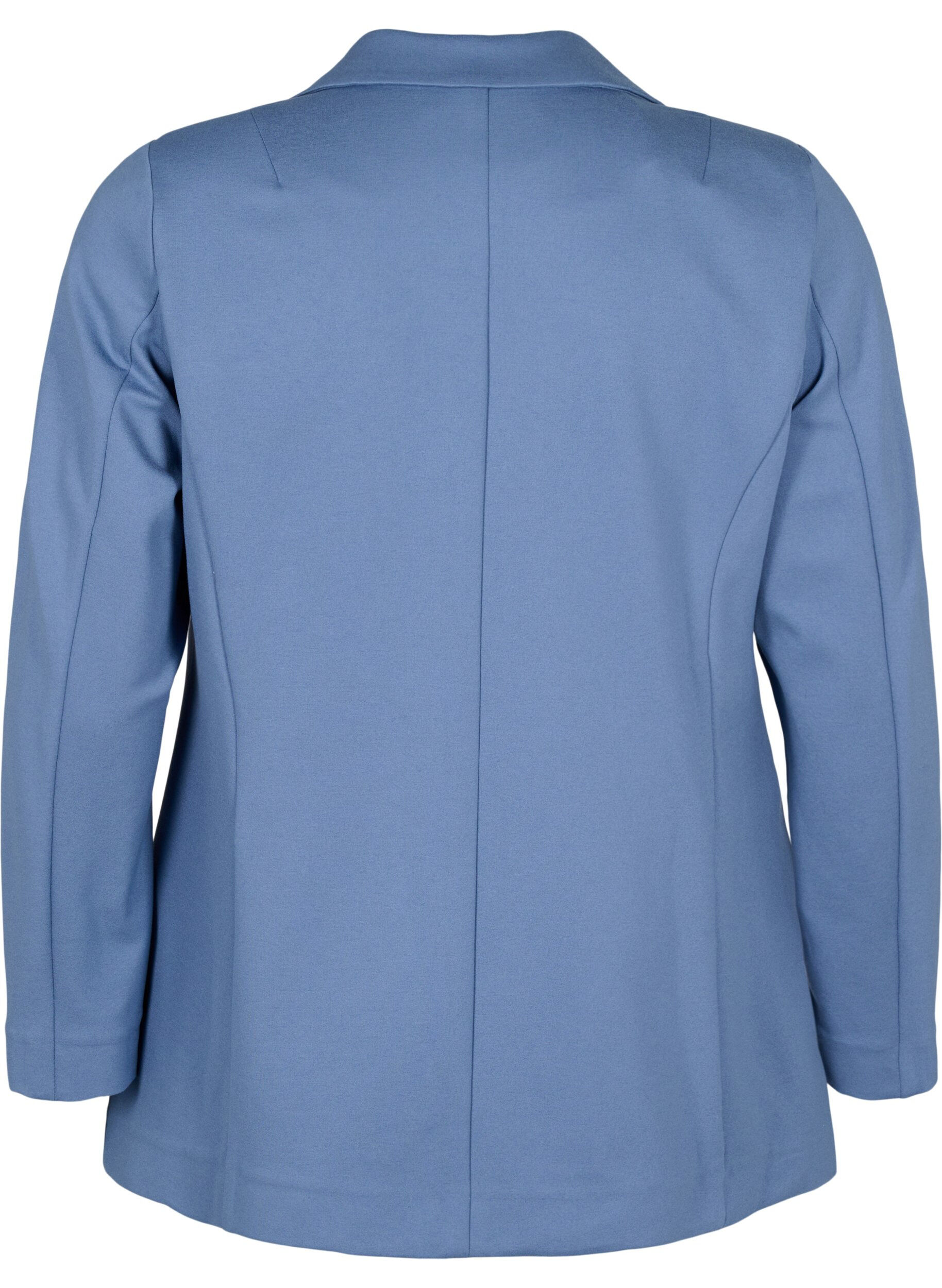 Zizzi Schlichter Blazer mit Knopfverschluss, Blau, Packshot image number 1