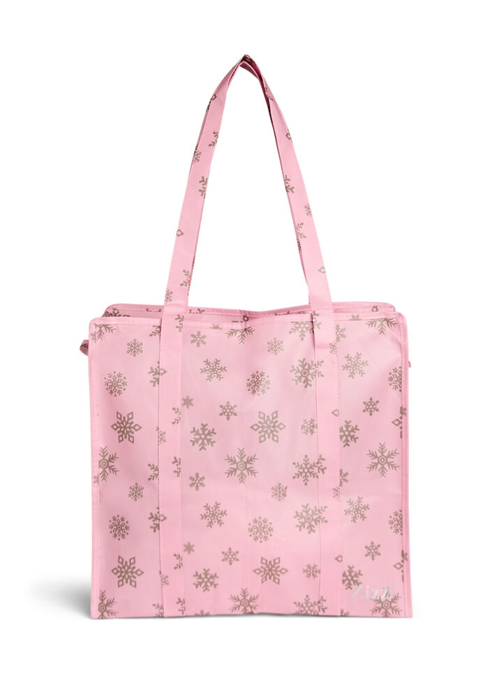 Einkaufstasche mit Reißverschluss, Rot, Packshot image number 1