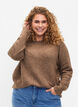 Melange-Pullover mit Rundhalsausschnitt	, Caribou Mel., Model image number 0