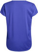 Kurzarm Trainingsshirt mit V-Ausschnitt, Lila, Packshot image number 1