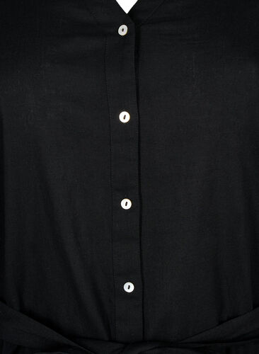 Hemdkleid mit langen Ärmeln, Black, Packshot image number 2