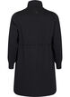 Kurzes Sweatshirtkleid mit Stehkragen und verstellbarer Taille, Black, Packshot image number 1
