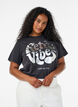 Grafik-T-Shirt aus Bio-Baumwolle, Schwarz, Model image number 0