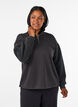 Sweatshirt mit Teddy-&Auml;rmeln und hohem Kragen, Grau, Model image number 0