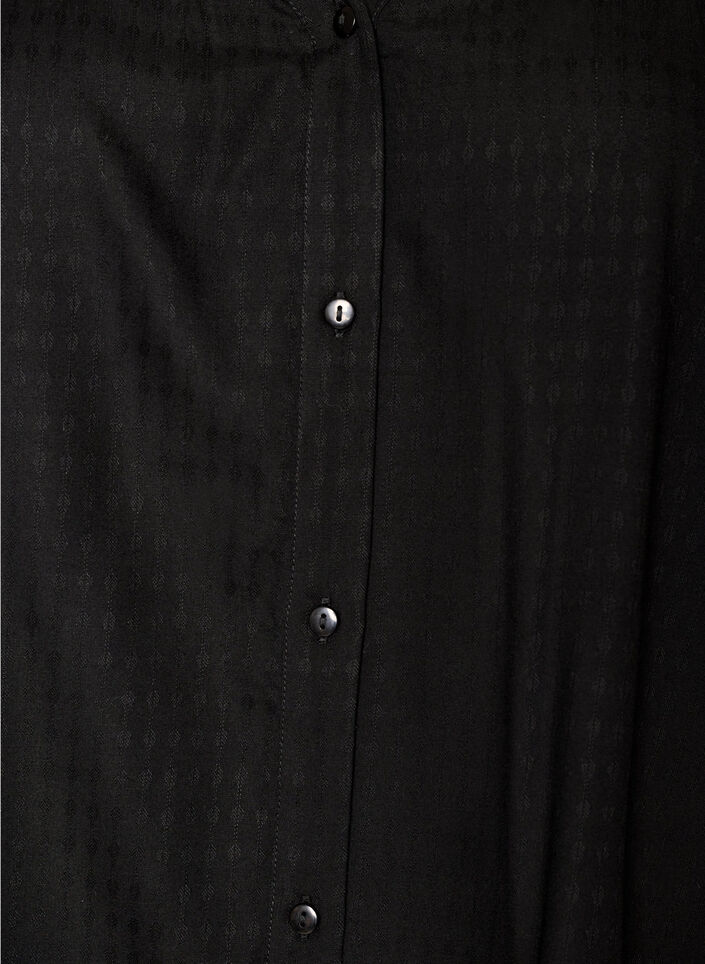 Bluse aus Viskose mit kurzen &Auml;rmeln und Raffdetails, Schwarz, Packshot image number 2