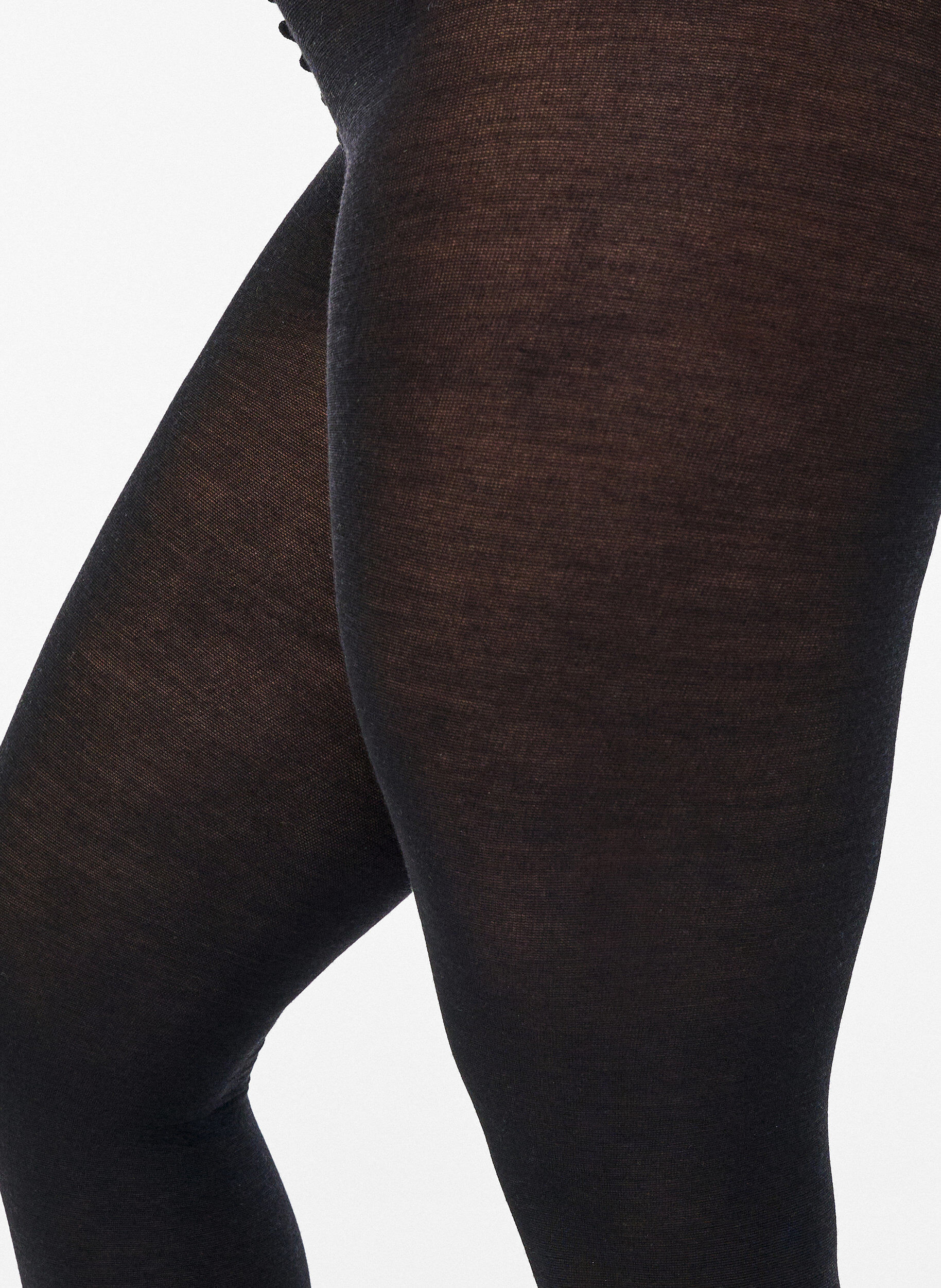Zizzi Wollstrumpfhose, Schwarz, Model image number 2
