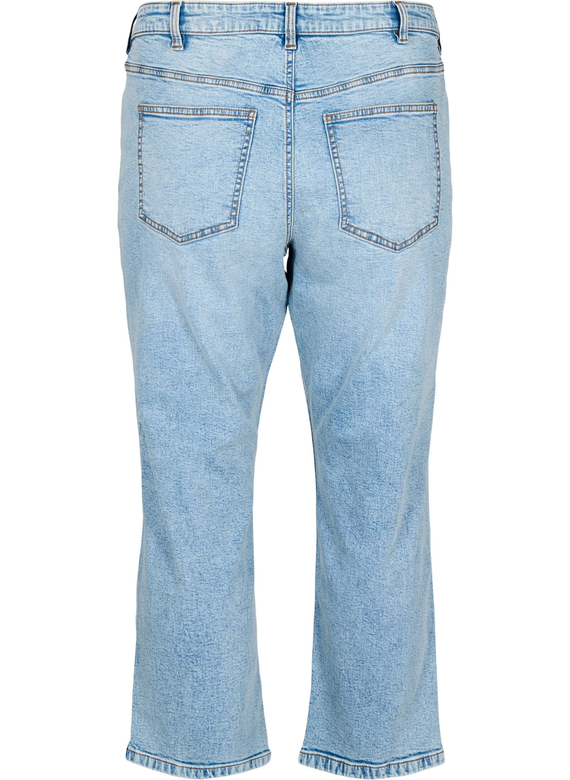 Zizzi Gek&uuml;rzte Vera Jeans mit Destroyed-Effekten, Blau, Packshot image number 1