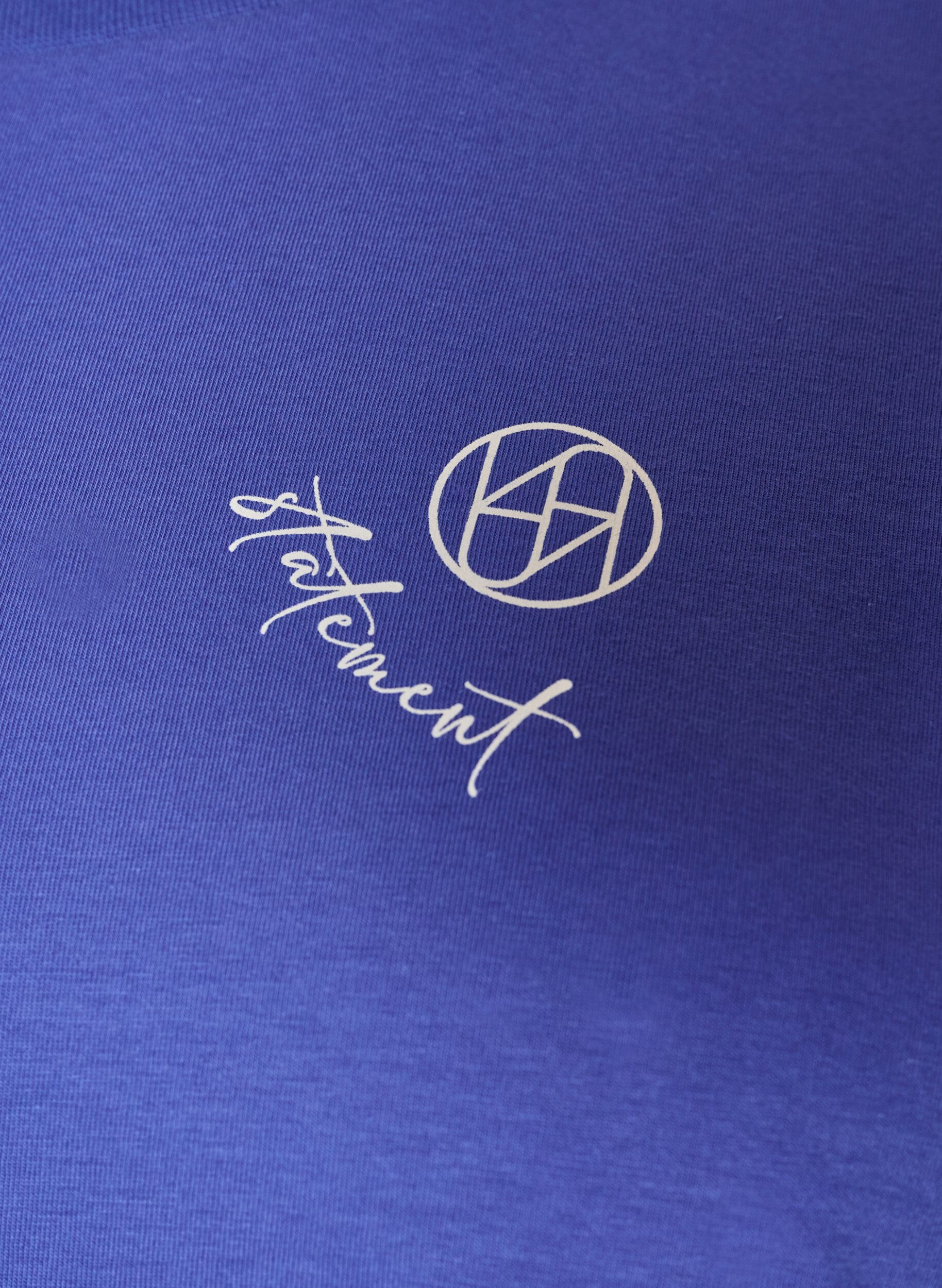 ZizziT-Shirt aus Bio-Baumwolle mit kleinem Frontmotiv, Blau, Packshot image number 2