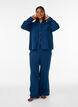 Lockere Pyjamahose aus Baumwoll-Musselin, Blau, Model image number 0