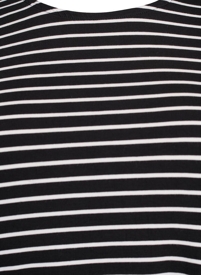 Gestreifte Langarmbluse, Schwarz, Packshot image number 2