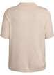 Feinstrick-Poloshirt mit kurzen &Auml;rmeln, Beige, Packshot image number 1