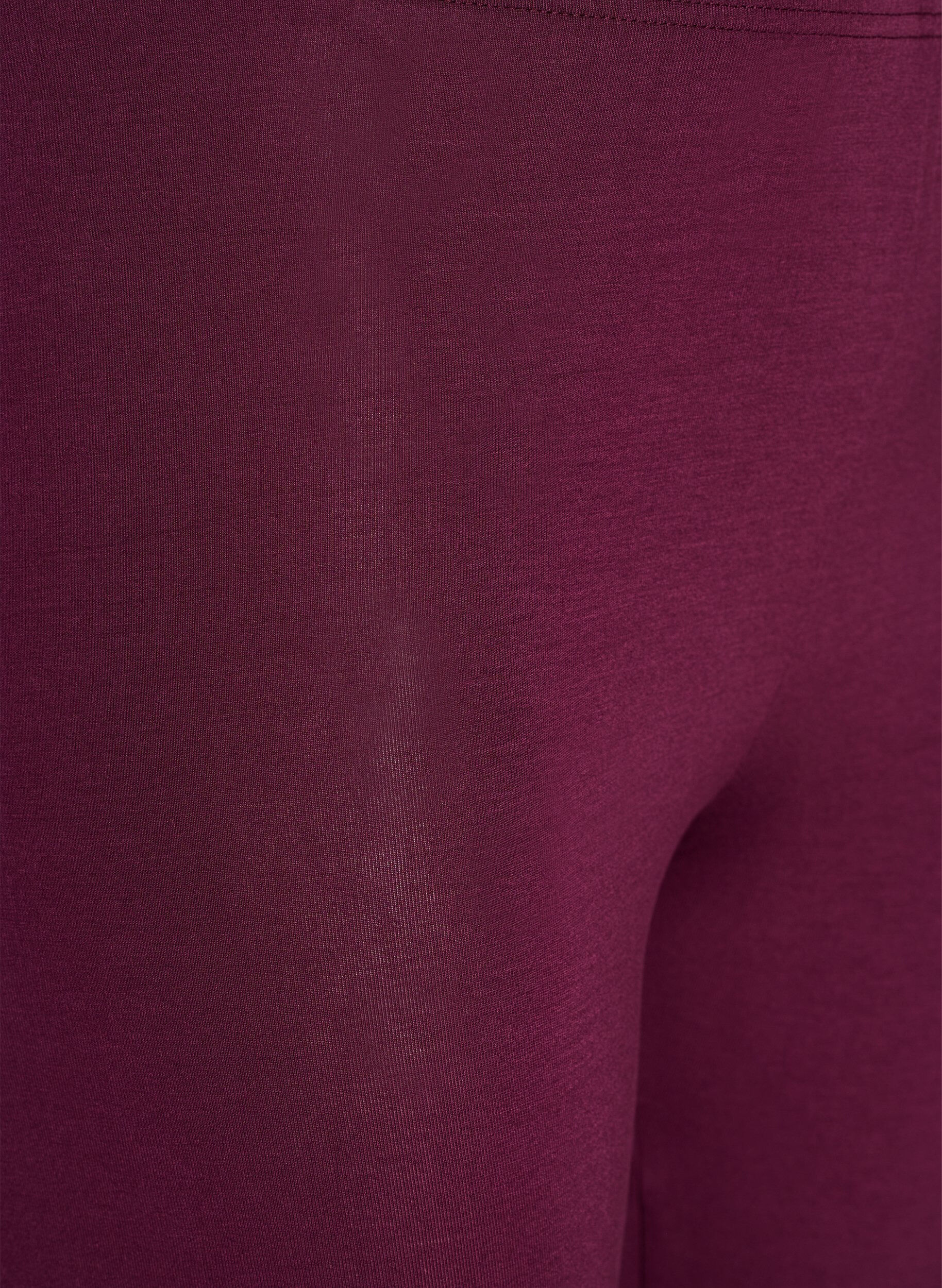 Zizzi Basic Leggings aus Viskose, Dunkles Bordeaux, Packshot image number 2