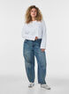 Barrel Fit Jeans mit Used-Waschung, Blau, Model image number 0