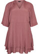A-Linien-Kleid mit gestuften R&uuml;schen, Rot, Packshot image number 0