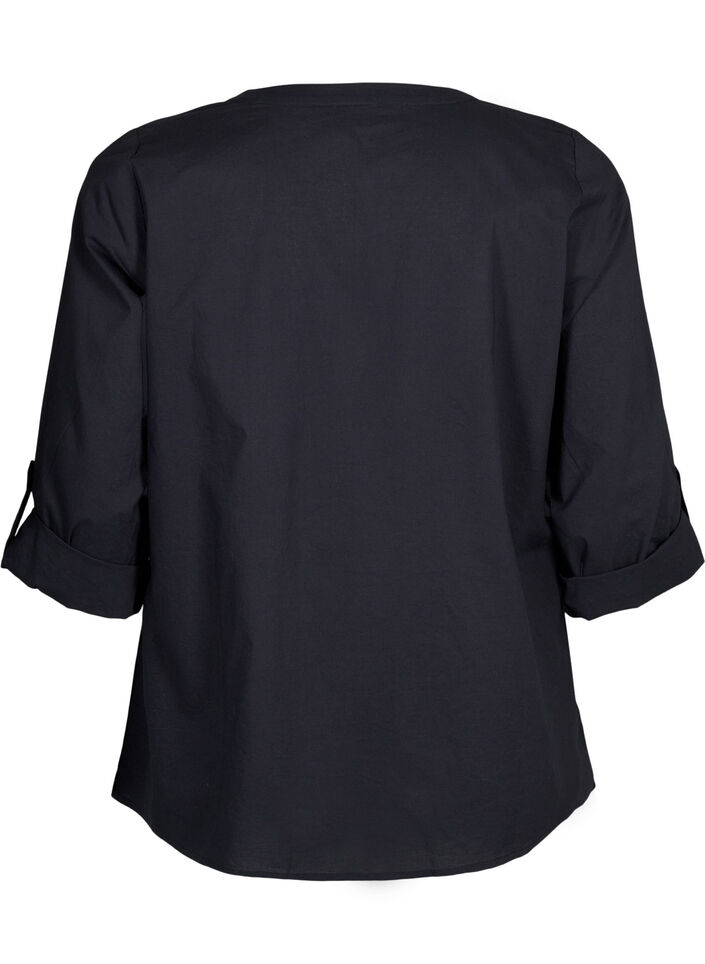 FLASH - Shirt mit Häkeldetail, Black, Packshot image number 1