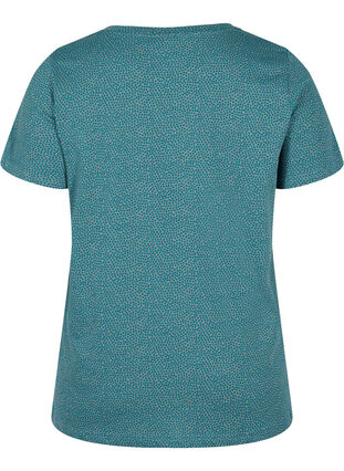 Bedrucktes T-Shirt aus Baumwolle, Balsam Green DOT, Packshot image number 1