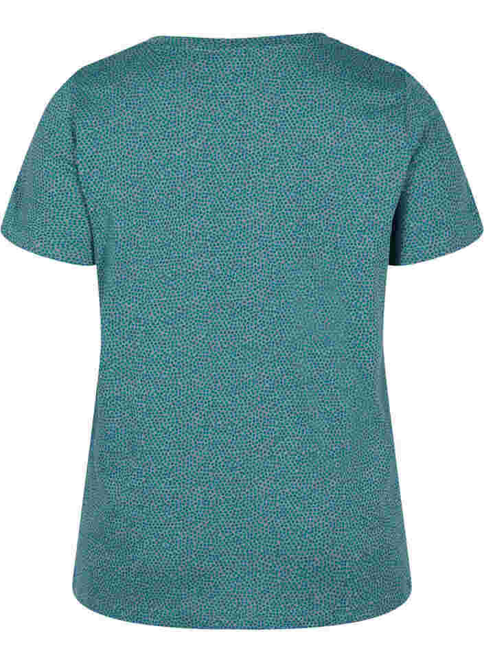 Bedrucktes T-Shirt aus Baumwolle, Balsam Green DOT, Packshot image number 1