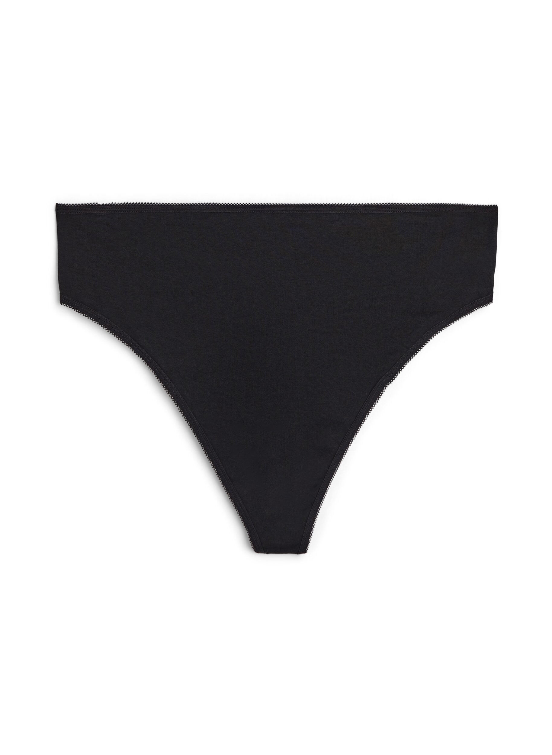 Zizzi 7-pack G-String aus Baumwolle, Schwarz, Packshot image number 2