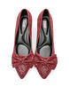 Glitzer-Pumps mit Schleife, Rot, Packshot image number 2