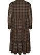 Kariertes Midikleid mit Stufenrock, Braun, Packshot image number 1
