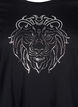 Baumwoll-T-Shirt mit Druck, Black w. Silverlion, Packshot image number 2