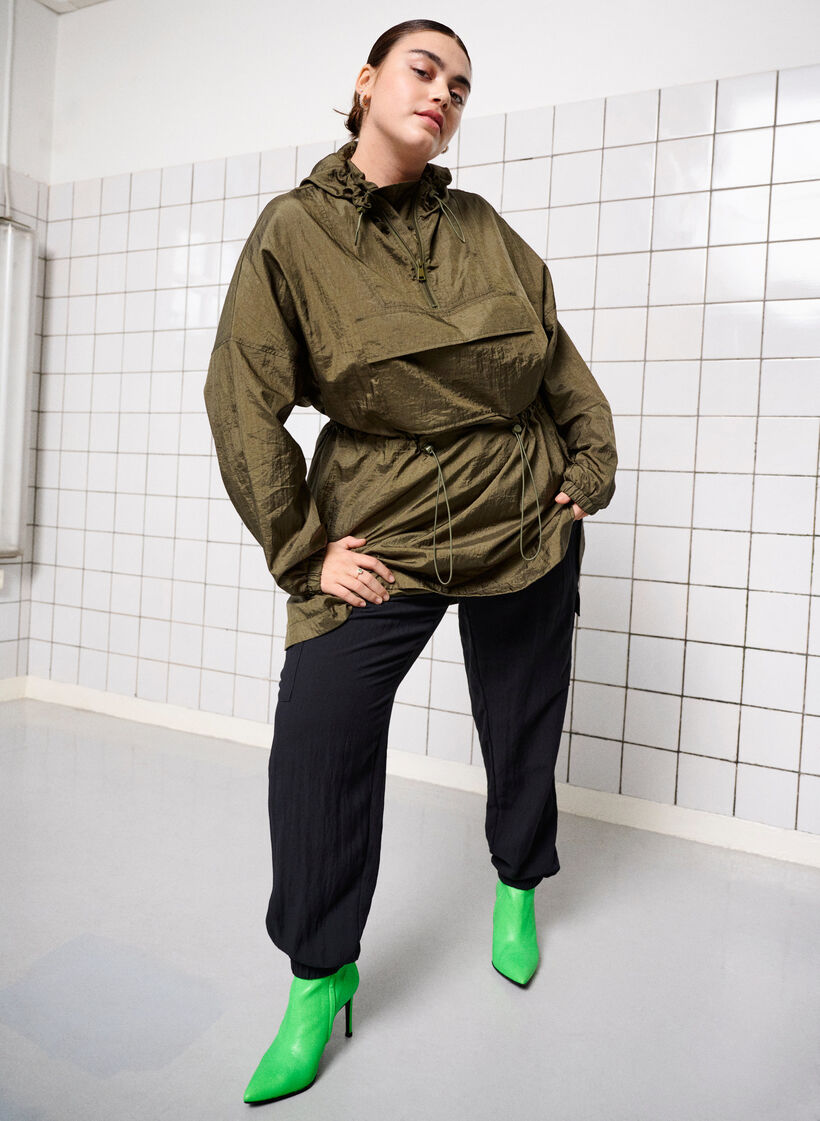 Langer Anorak mit Kapuze und Taschen, Grape Leaf, Image image number 0