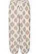 Gemusterte Ballonhose mit hoher Taille, Vanille, Packshot image number 0