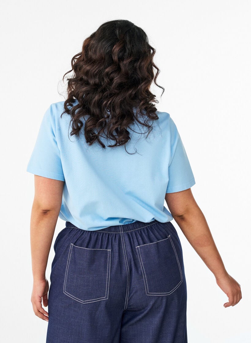 Poloshirt mit kurzen &Auml;rmeln, Blau, Model image number 2