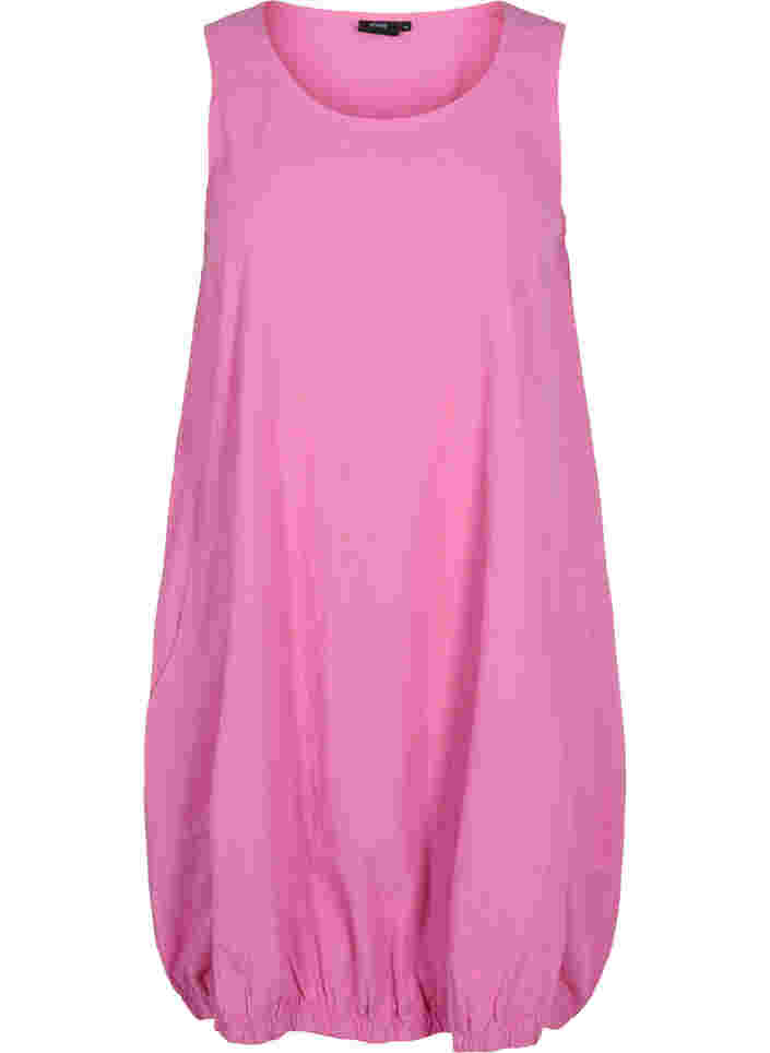 Ärmelloses Kleid aus Baumwolle, Cyclamen, Packshot image number 0