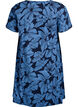 Kurzes A-Linien-Kleid mit floralem Print, Blau, Packshot image number 1