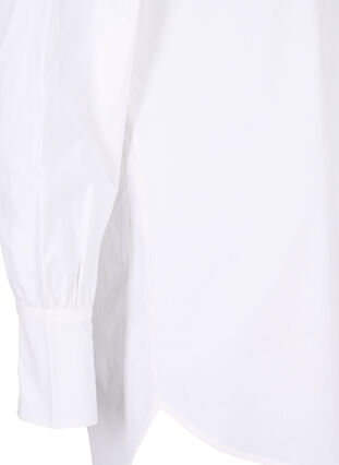 Langes Baumwollhemd, Bright White, Packshot image number 3