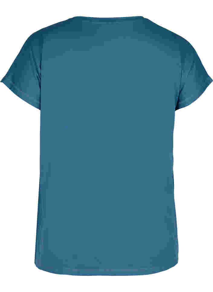 Einfarbiges Trainings-T-Shirt, Midnight, Packshot image number 1