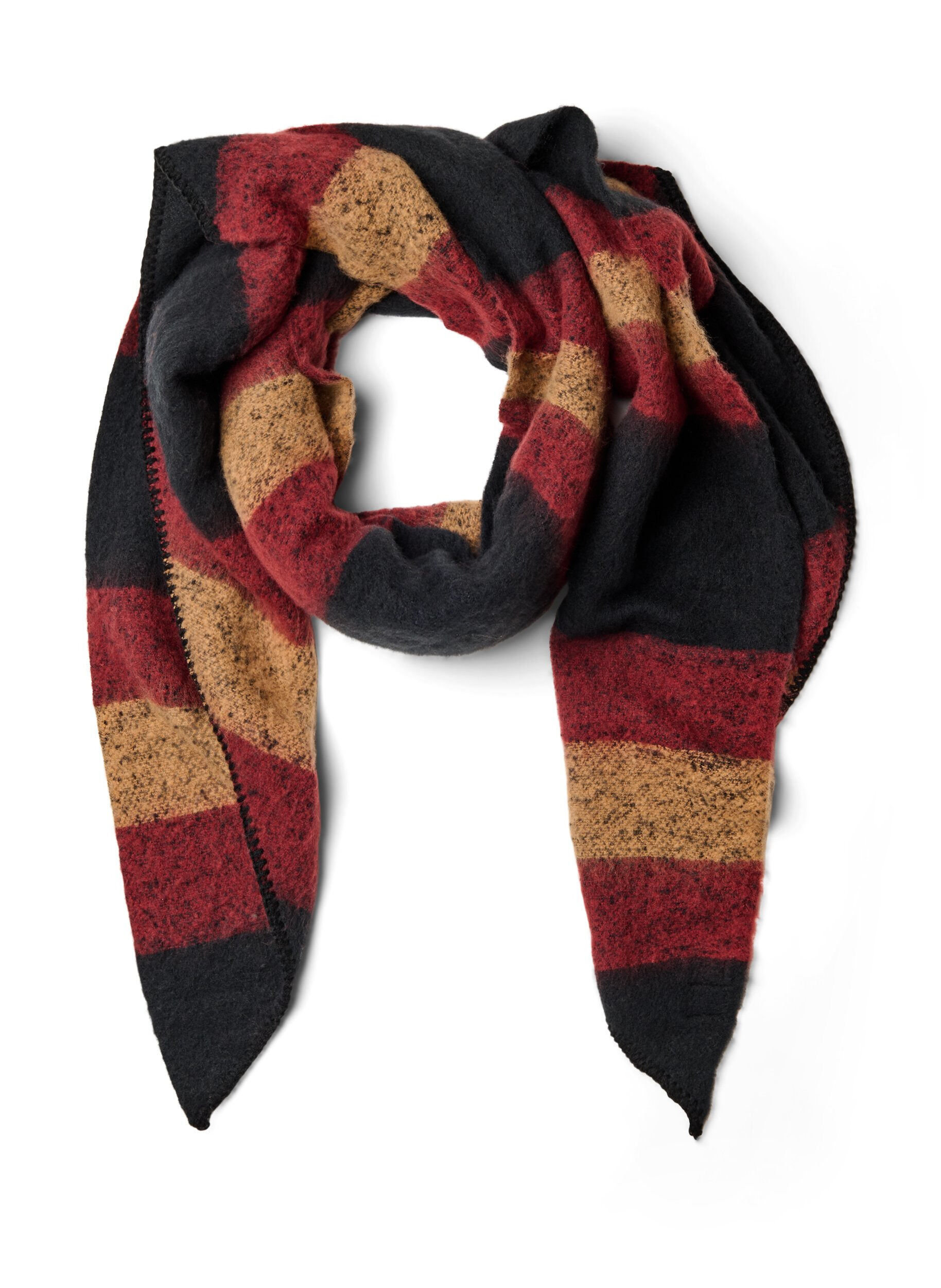 Zizzi Weicher Schal mit Muster und warmen Farben, Rot, Packshot image number 0