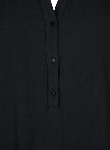 FLASH - Kurzärmeliges Midikleid aus Baumwolle, Black, Packshot image number 2