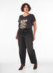 T-Shirt aus Baumwolle mit Goldfoliendruck, Grau, Model image number 1