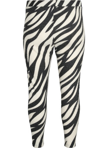 Leggings mit Zebra-Print, White Zebra, Packshot image number 1