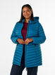 Leichte Jacke mit Taschen und abnehmbarer Kapuze, Petrol, Model image number 0