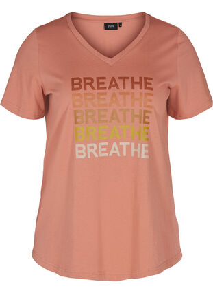T-Shirt mit Print, Canyon Rose BREATHE , Packshot image number 0