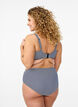 Bikinihose mit Streifenmuster und normaler Taille, Blau, Model image number 1