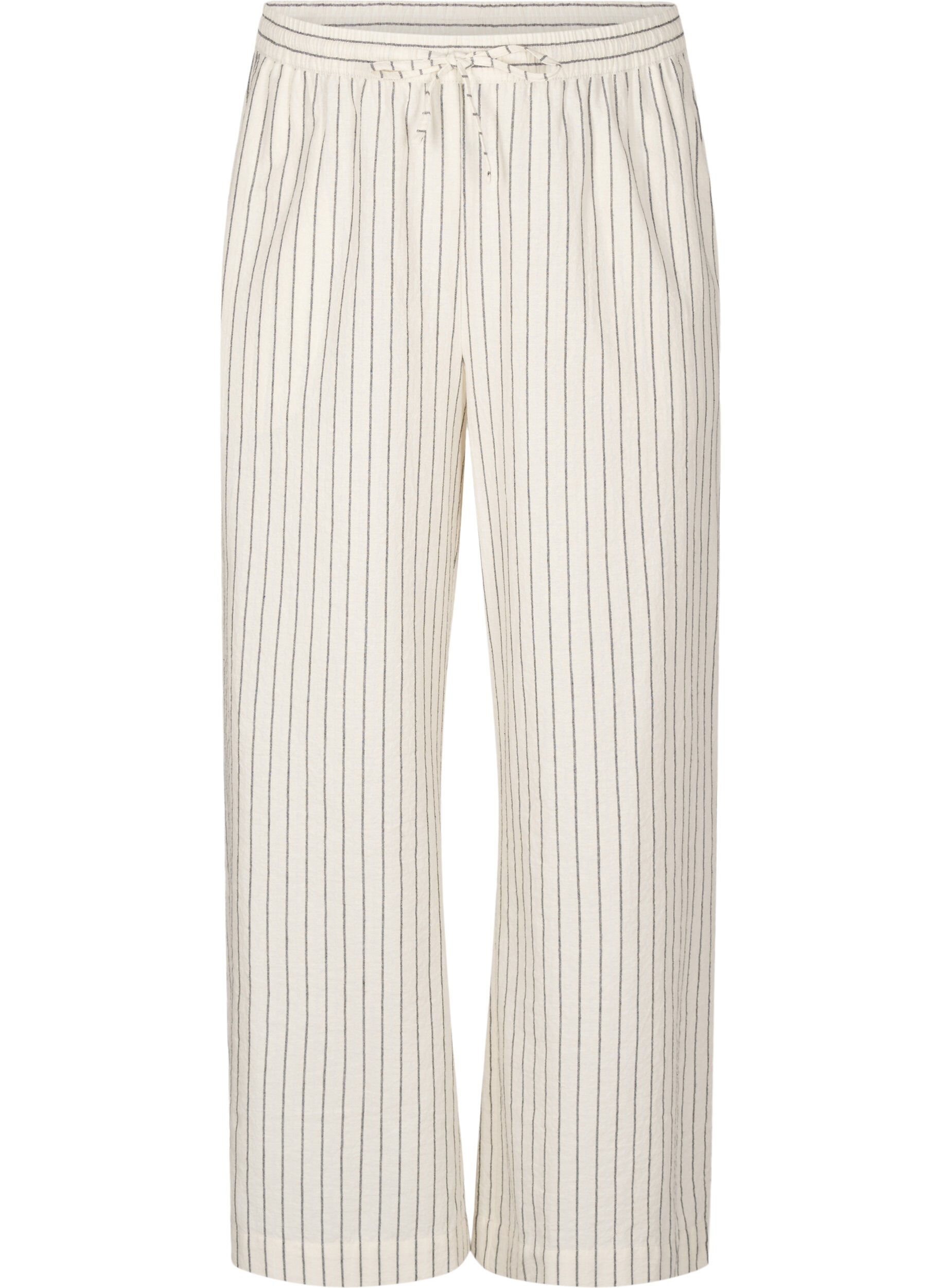 Lockere Hose mit hohem Bund und Taschen
