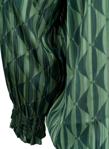 Gedruckte Bluse mit Schürze, Scarab AOP, Packshot image number 3