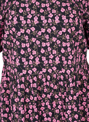 Kleid mit Blumenprint und Puffärmeln, Flower AOP, Packshot image number 2