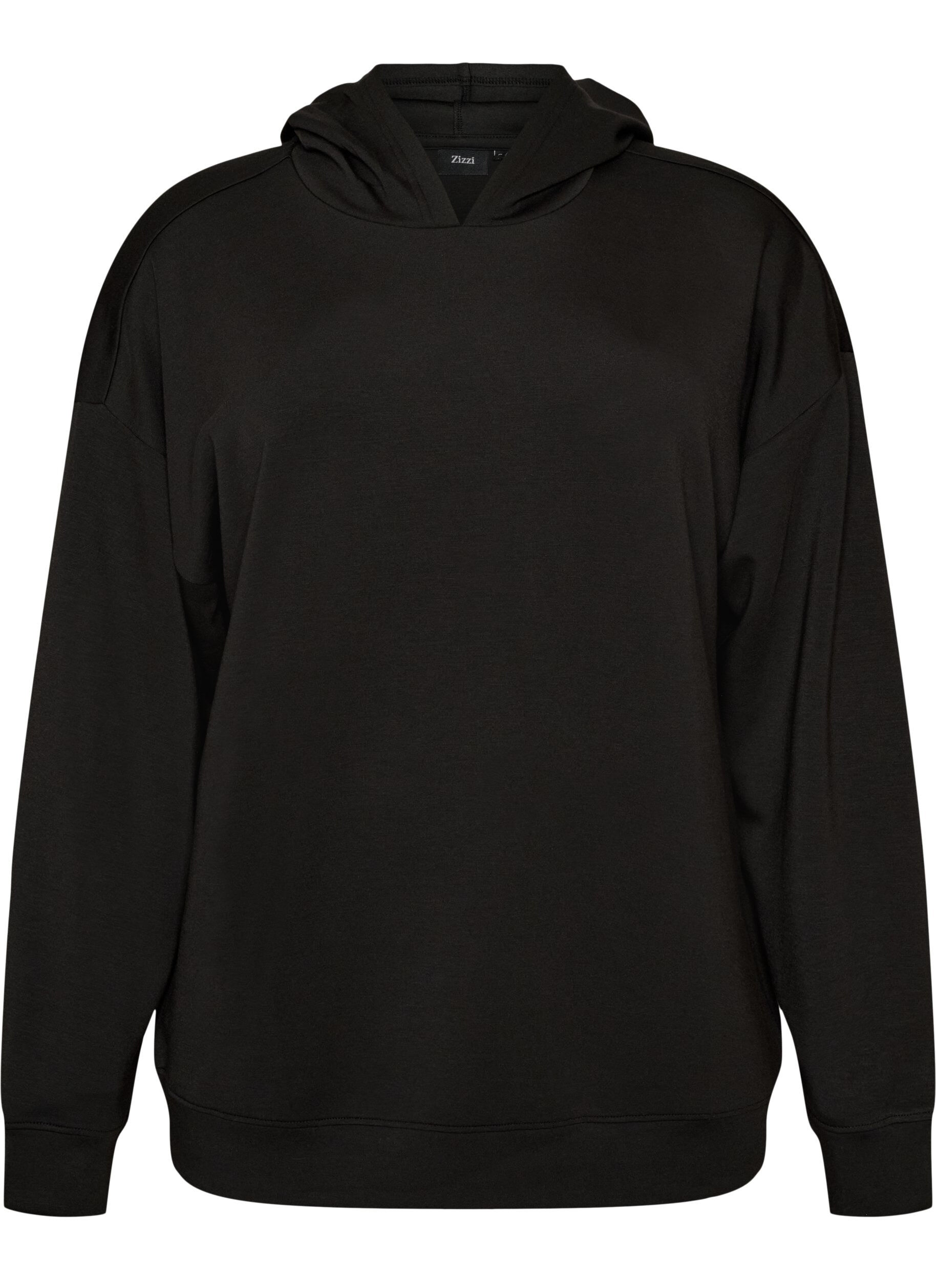 ZizziHoodie aus Jersey, Schwarz, Packshot image number 0